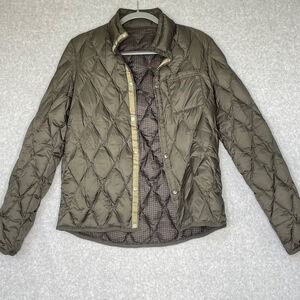 Altea Olive Green Quilted Puffer Jacket Size Small